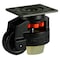 Foot Master Leveling Caster, 75 mm Nylon Wheel, 4 x 4-1/2 Plate, Swivel, 800 kg Cap, PU Foot Pad, Black GD-100-F-NYN-CUR-FBL-PUS - alternate 1